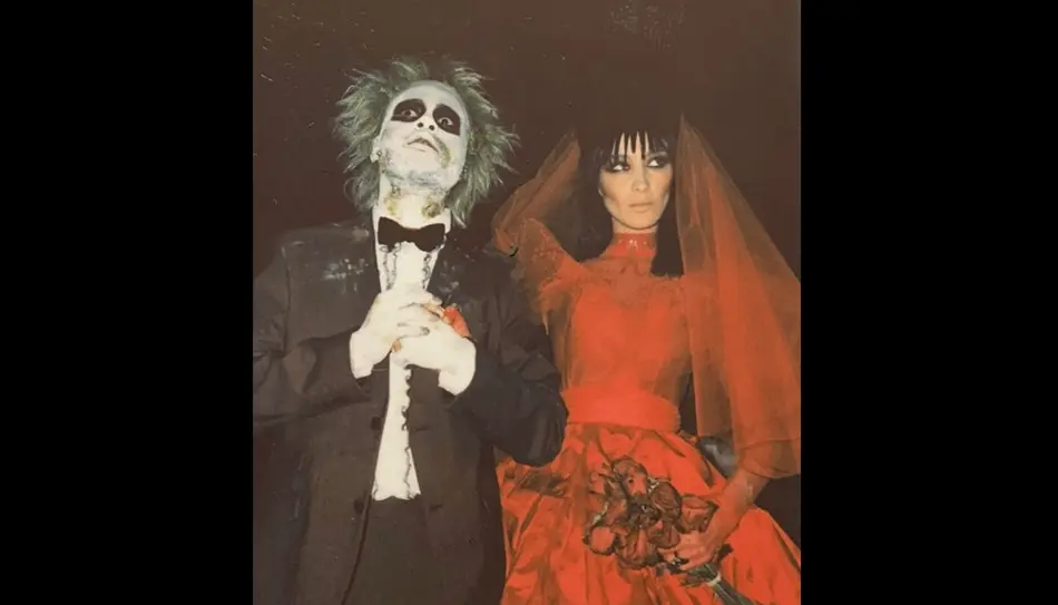 The Weeknd as Beetlejuice and Bella Hadid as Lydia Deetz