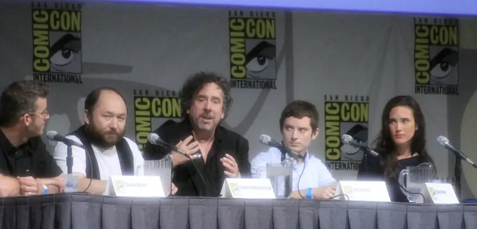 Tim Burton at a ComicCon Panel in 2009, discussing 'Alice in Wonderland' and other Films.