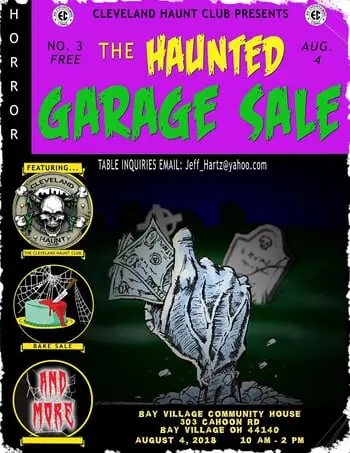 Cleveland Haunt Club’s Haunted Garage Sale on Saturday, August 4th!