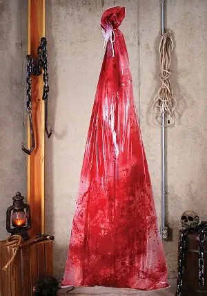 Bloody Body in a Bag - HalloweenCostumes.com.
