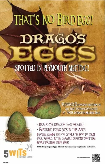 Dragon Returns to 5 Wits at Plymouth Meeting Mall!