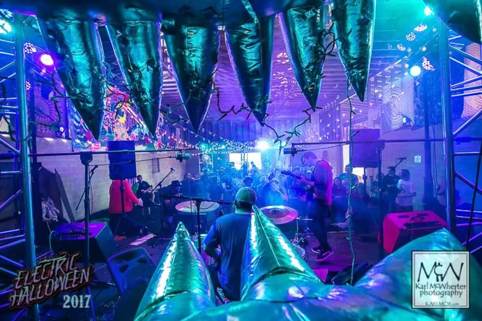 View from the Jaws of Electric Halloween Stage!