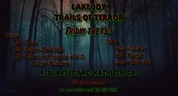 Celebrate Friday the 13th at Fright Weekend at Lake Joy Trails of Terror!