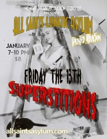 Can You Find All 13 Superstitions? Celebrate Friday the 13th at All Saints Lunatic Asylum!