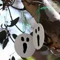 Upcycled CD Ghosts
