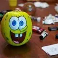 Paint your pumpkin up like your favorite cartoon character!