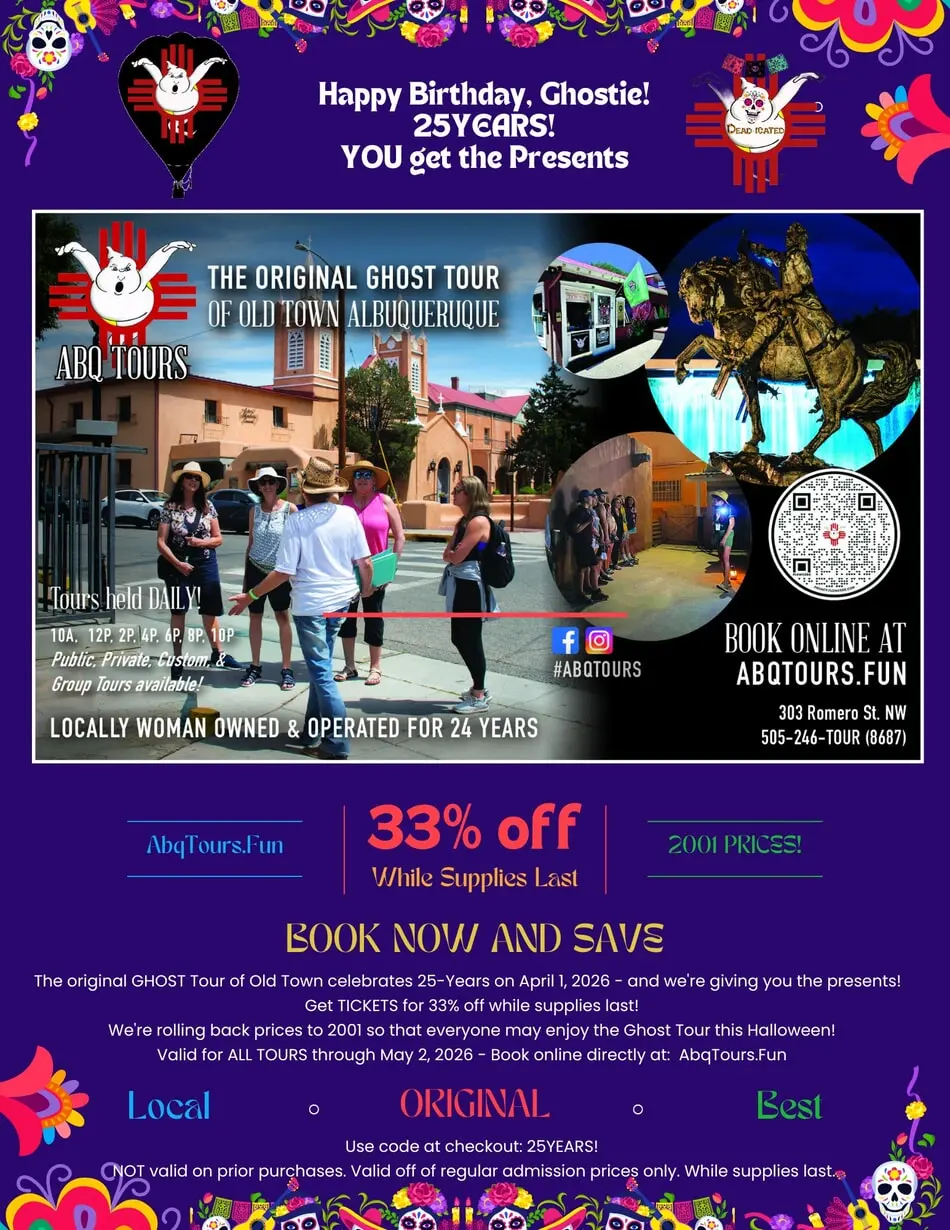25 Years as the G.O.A.T. Ghost Tour of Old Town ABQ!
