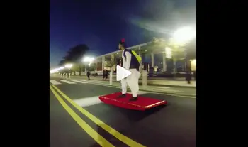 College Student Dressed Up as Aladdin Turns Skateboard into Magic Carpet for Halloween