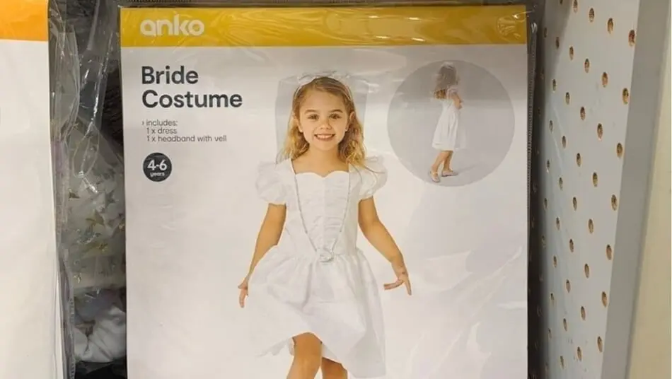 Child Bride Halloween Costume sold at Kmart