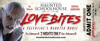 This Valentine’s Day Holiday at The Haunted Schoolhouse Love Bites!