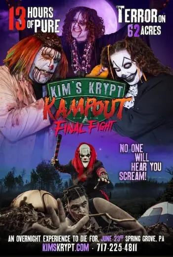 Overnight Camping Experience to Terrify All Who Dare to Come Out to Kim's Krypt Haunted Mill on Saturday, June 23rd!