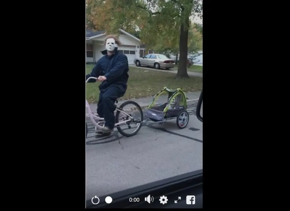 Michael Myers seen biking the streets