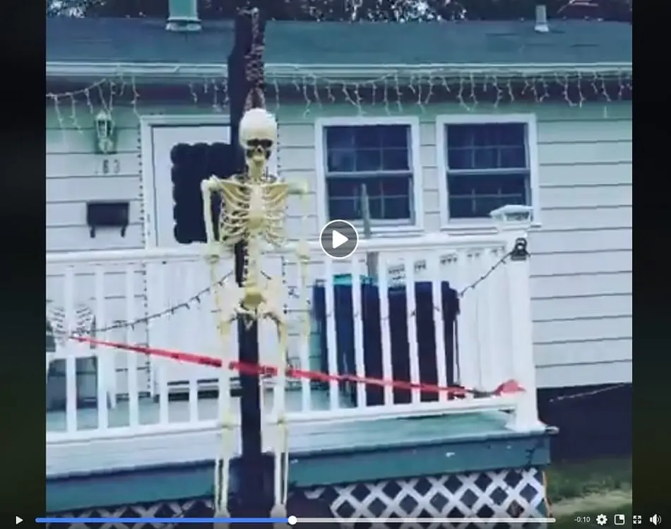 Halloween decoration the cause to no mail delivery for one homeowner