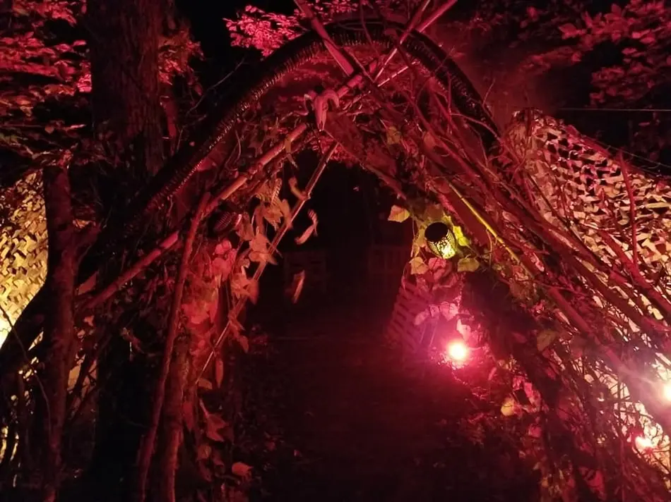 Enter the Terror Trail through this gate