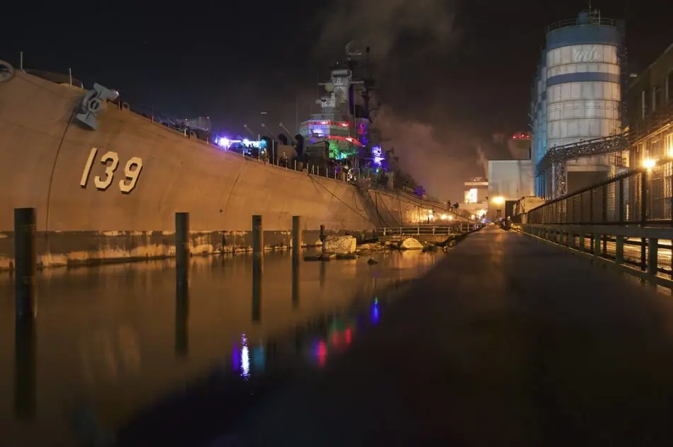 USS Salem is a 1940s era warship