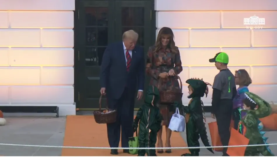 President Trump and The First Lady Participate in Halloween at the White House