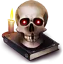 Skull on book